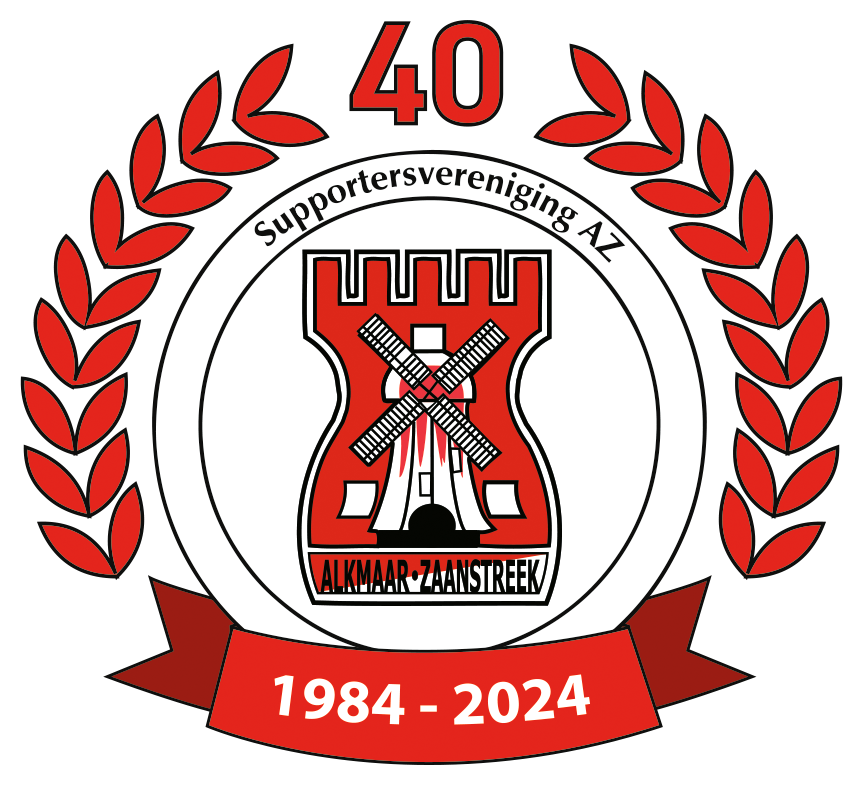 Jubileumlogo Supportersvereniging AZ, 40 jaar, 1984 tot 2024