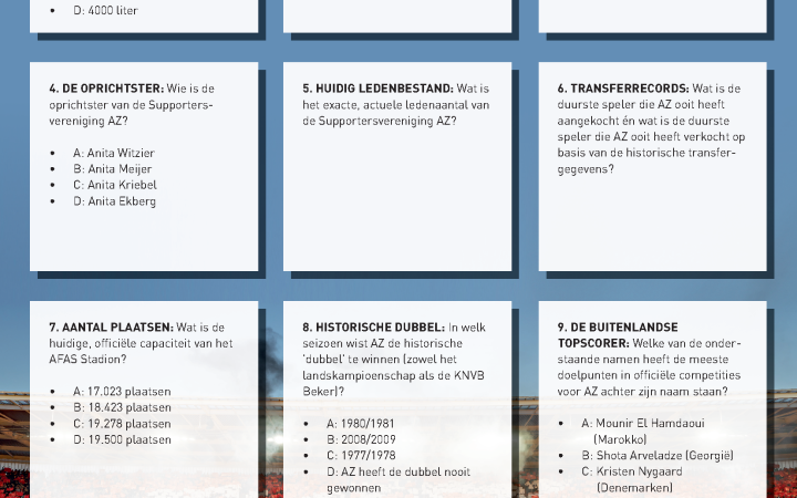 WINACTIE: De Grote SV AZ Feitenquiz